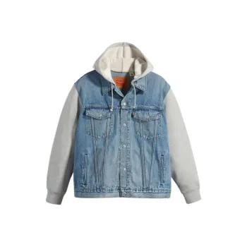 Levi’s Hybrid Hoodie Trucker Jacket Jackets Coats Men's Blue