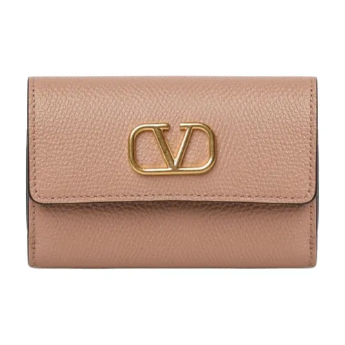 Valentino GARAVANI Calfskin Wallet Women's Light Beige