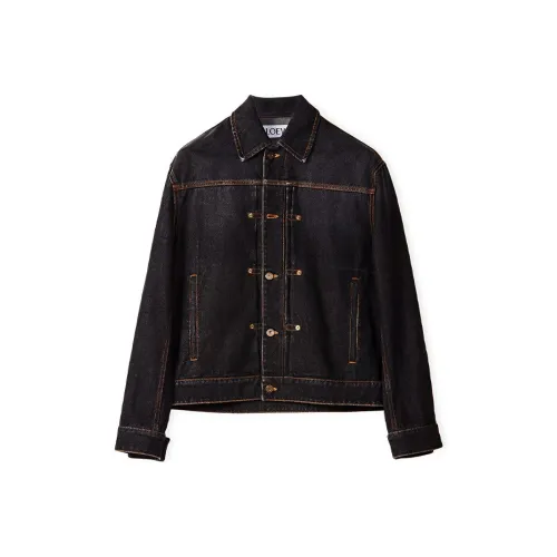 LOEWE Denim Jackets Men Black