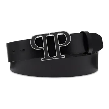 PHILIPP PLEIN Minimalist Casual Fashion Versatile Smooth Buckle Leather Belts Men's Width 4cm
