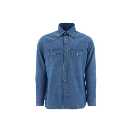 TOM FORD Denim Jackets Men Blue