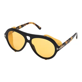 TOM FORD Acetate Aviator Sunglasses Men's Black