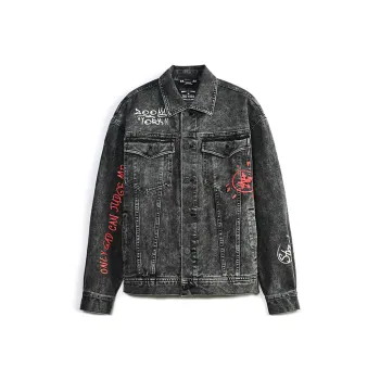 Zoo York Loose Fit Denim Jacket Unisex Black