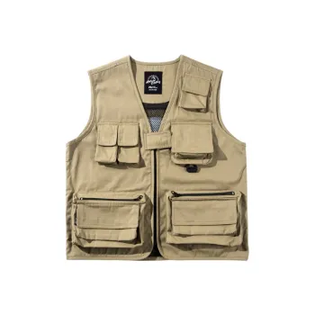 MOBI GARDEN Casual Multi Pocket Fishing Mesh Vest Men's