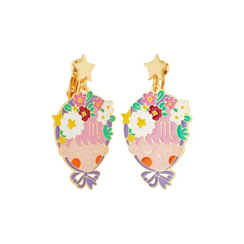 LES NEREIDES Gold Plated Clip On Earrings Women's Multicolor