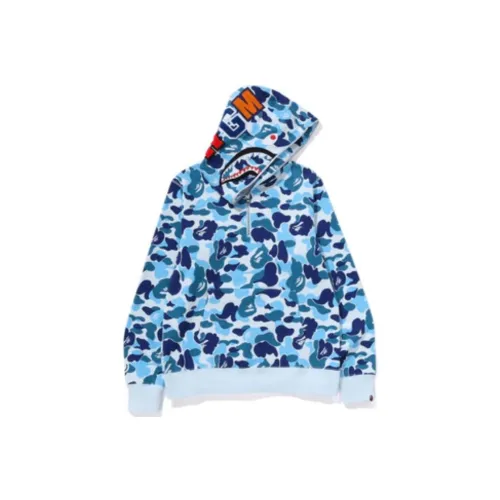 A BATHING APE Abc Camo Shark Half Zip Pullover Hoodie