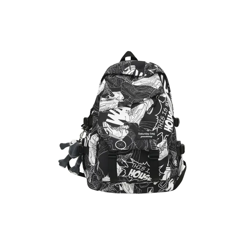 Yalu Nylon Backpack Unisex Multicolor-0