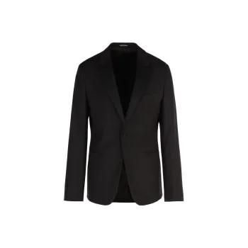 EMPORIO ARMANI Single breasted Worsted Virgin wool Jacket