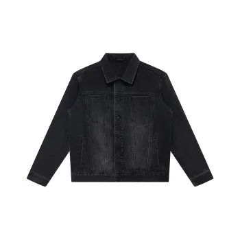 FAIRWHALE Denim Jacket Unisex Black