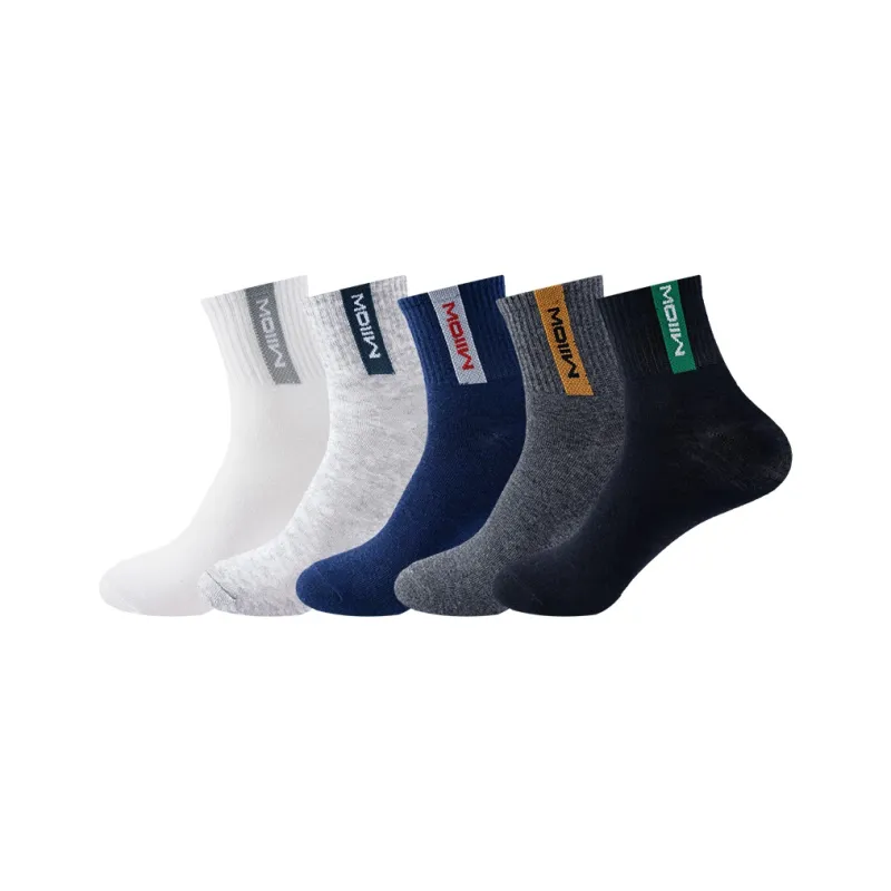 MIIOW Mid Calf Socks Men's 5 Pack-5