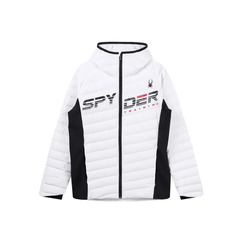 SPYDER Letter Colorblock Hooded Down Jacket Men's-2