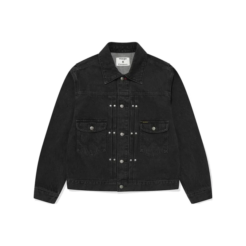 Wrangler X COVERNAT Denim Jackets Unisex Black-0