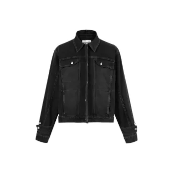 C2H4 Denim Jackets Unisex Black