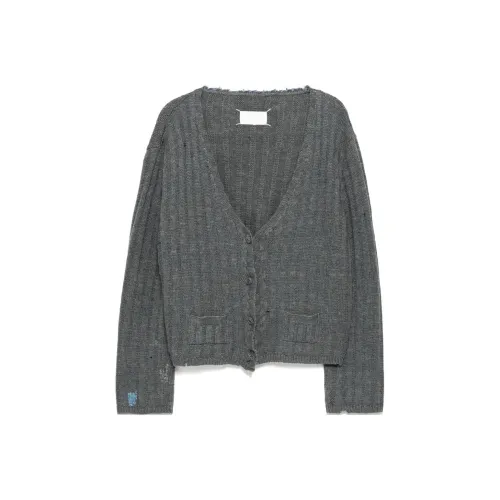 Maison Margiela Distressed Plunging Cardigan