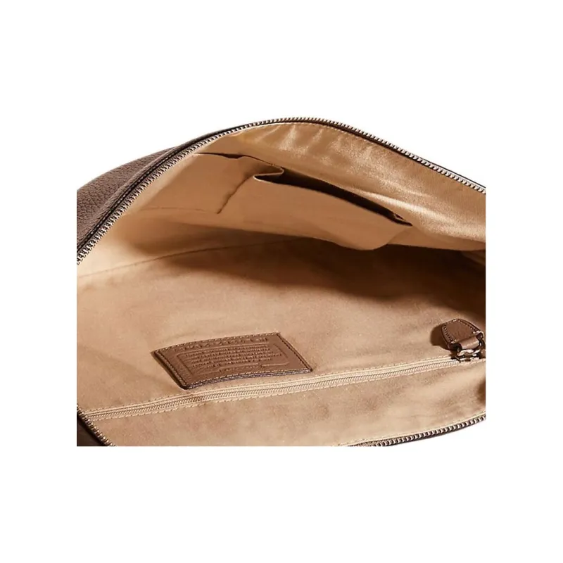 COACH Bleecker Pebble Leather Tote Bag, Shopping Bag, Shoulder Bag Large Size Women's Tan-4