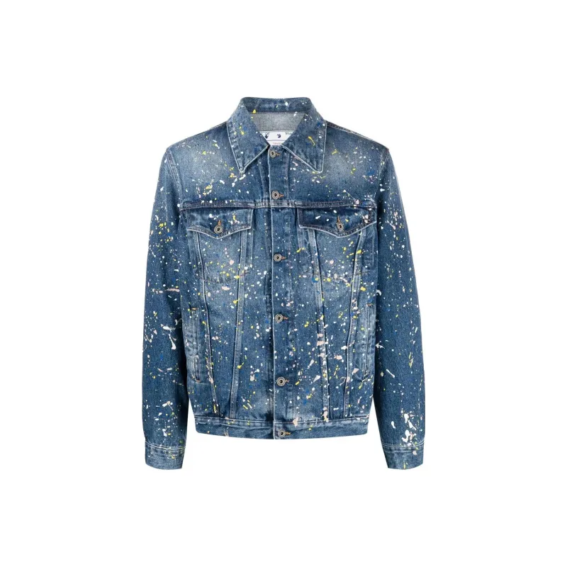 OFF WHITE Paint Skate Denim Jacket-0