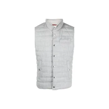 Brunello Cucinelli Vests Men Gray
