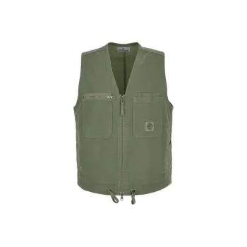 STONE ISLAND Vests Men Green