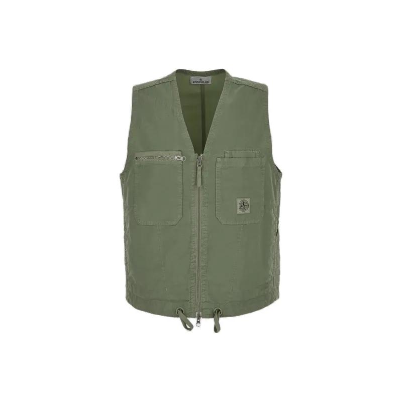 STONE ISLAND Vests Men Green-0