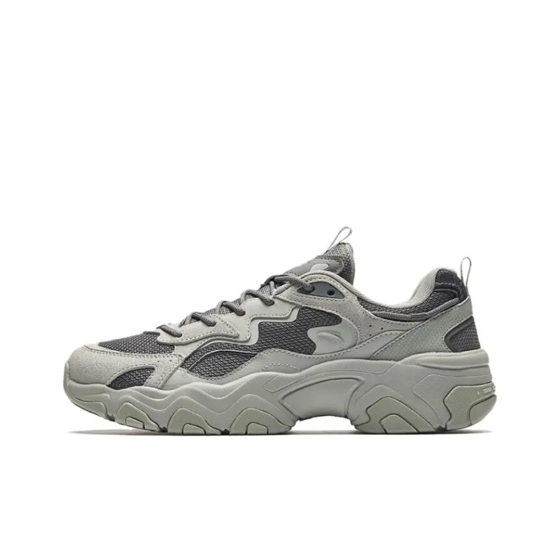 CHAOJIANTA Abrasion Resistant Slip Resistant Low Top Chunky Sneakers Men's Gray-0