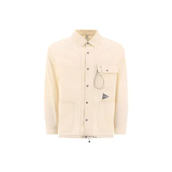 And Wander Logo print Shirt Jacket