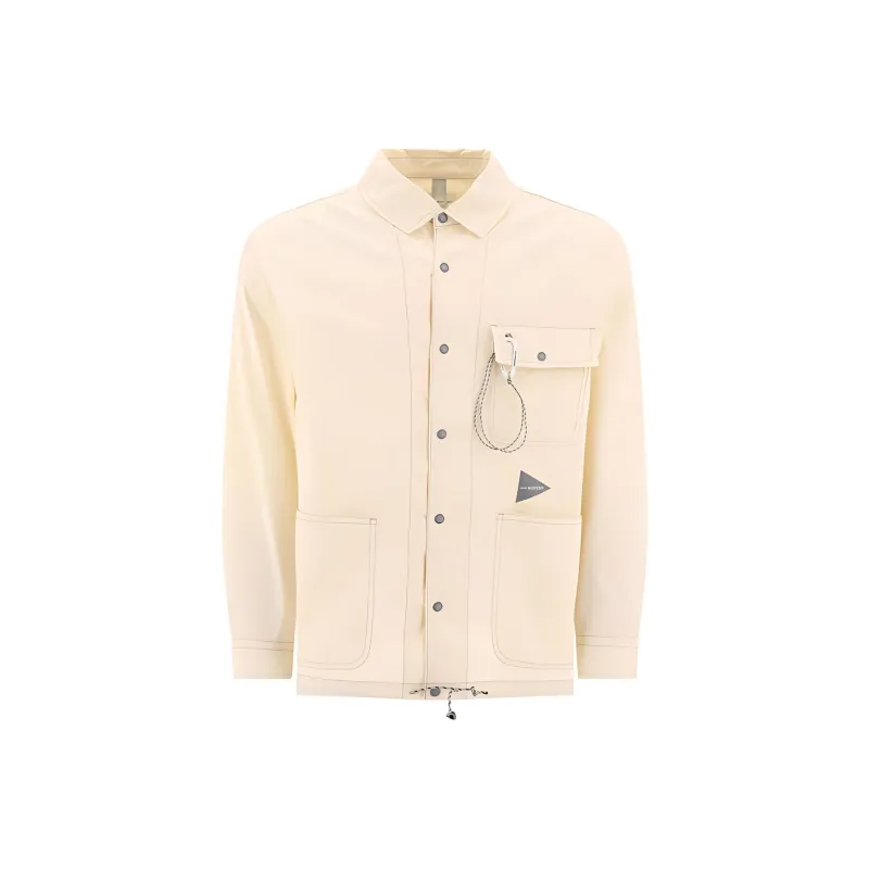 And Wander Logo print Shirt Jacket-0