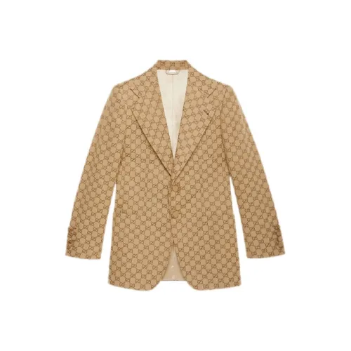 GUCCI Business Suits Coats Men's Camel