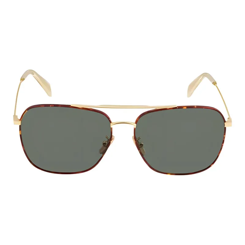 CELINE Metal Aviator Sunglasses Unisex Gold-3