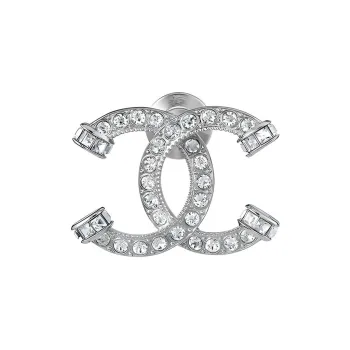 CHANEL Earrings Women's Silver
