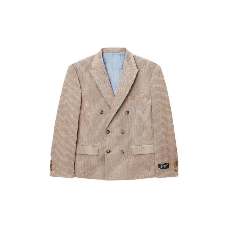 Stussy Mix Wale Corduroy Double Breasted Blazer-0