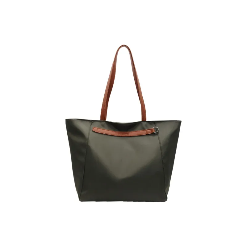 Wenpercy Fabric Tote One Shoulder Handbag Women's Black/Khaki/Green-6