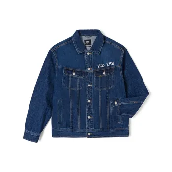 Lee SS23 Denim Jacket Spring And Autumn Men's Medium Blue