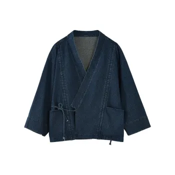 YOSHIYOYI Denim Jackets Unisex Blue