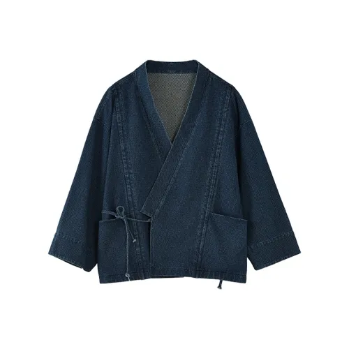 YOSHIYOYI Denim Jackets Unisex Blue