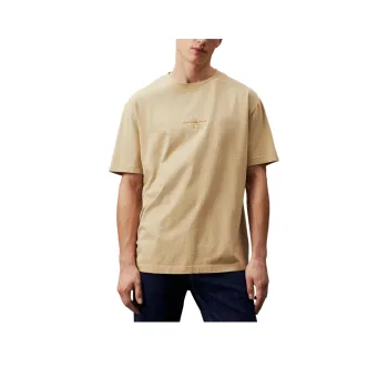 CALVIN KLEIN T Shirt Europe Version Men's Light Khaki