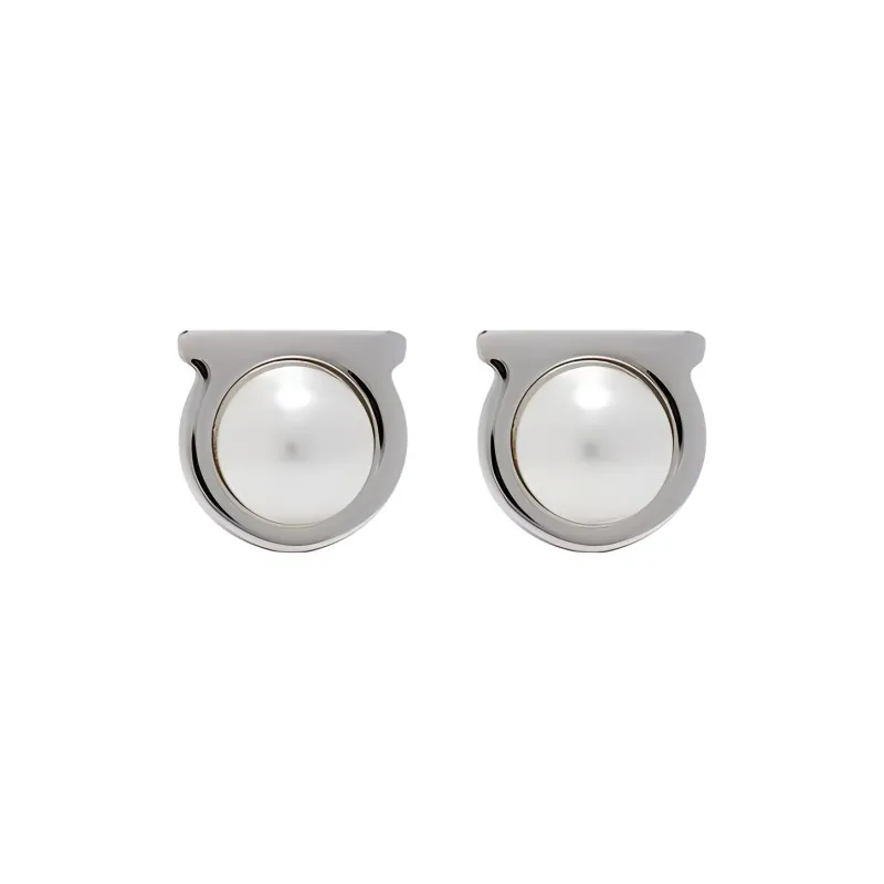 Ferragamo Stud Earrings Women's Silver-0
