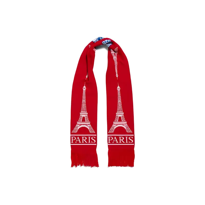 Balenciaga Acrylic Wool Knit Scarves Women's Red-1