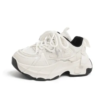 SHUXI Low Top Chunky Sneakers Women's White