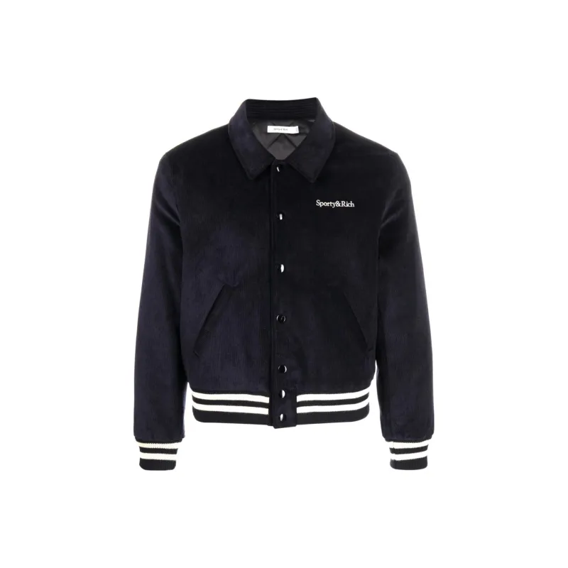 SPORTY & RICH Embroidered logo Bomber Jacket-0