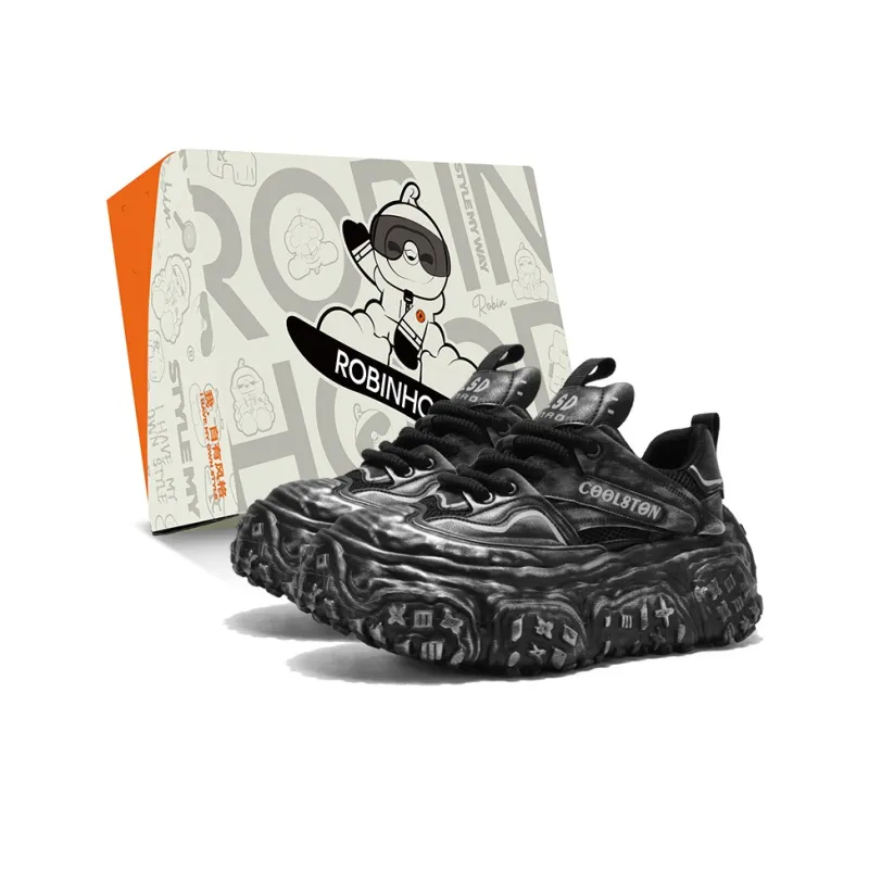 ROBINHOOD Cushioning, Slip Resistant, And Abrasion Resistant Low Top Chunky Sneakers Men's Box-6