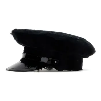 PRADA Feather-embellished Baker Boy Hat