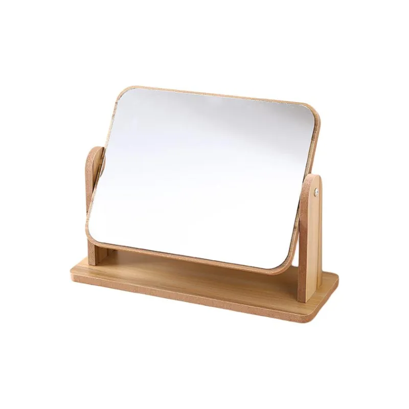MITIANTU 605 Square Wooden Portable Make Up Mirrors Convenient-1