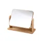 Square Small Size Wooden Tabletop Makeup Mirror