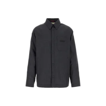 GUCCI Logo Embroidered Button Up Jacket