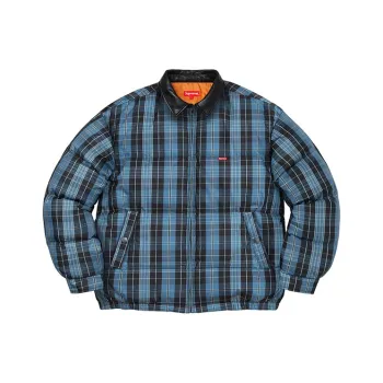 Supreme Leather Collar Puffy Jacket