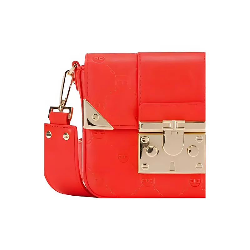 Elisabetta Franchi Acrylic Portable Crossbody Bag Shoulder Bag Mini Women's Patent Red-4