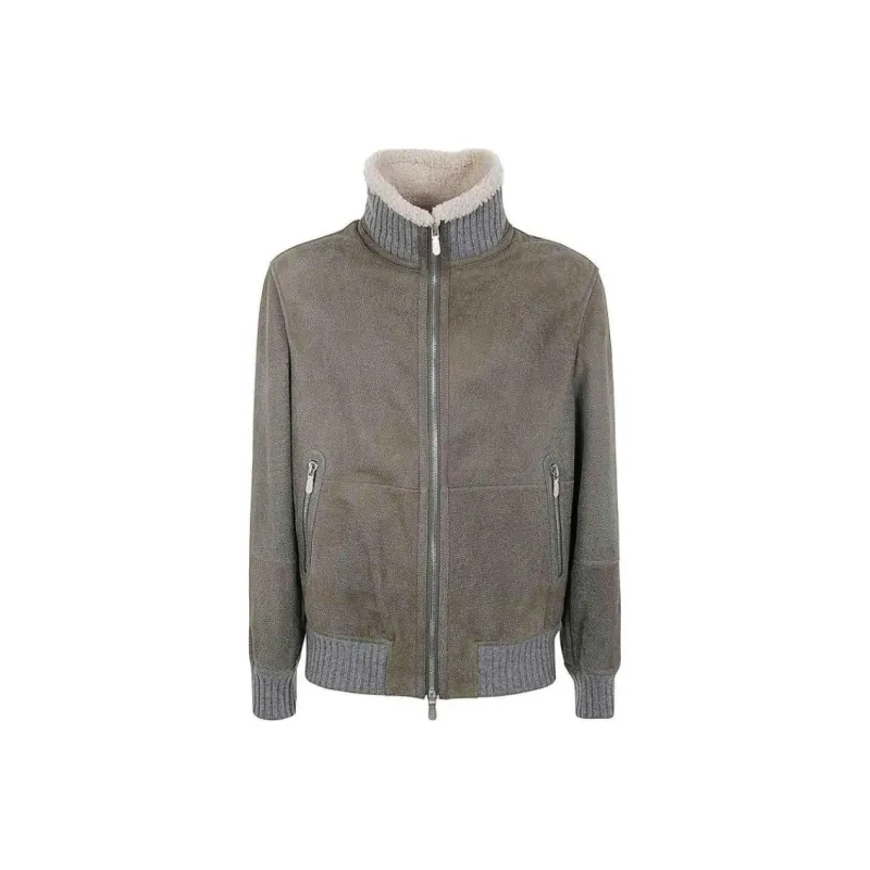 Brunello Cucinelli Zip-Up Leather Jacket-0