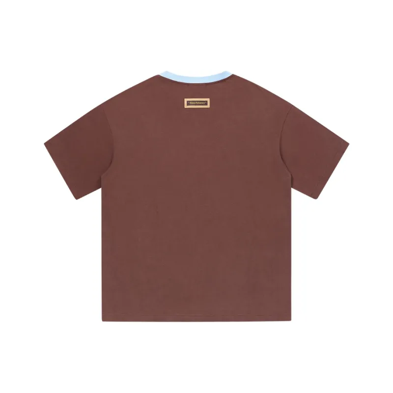 EMPTY REFERENCE Short Sleeved T Shirts Unisex Brown-1