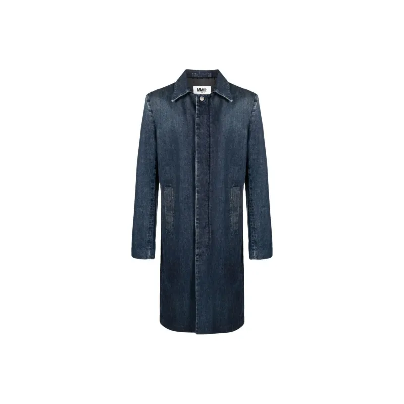 MM6 Maison Margiela Denim Jackets Men Blue-0