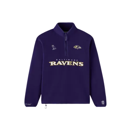 NFL X NFL Baltimore Ravens Polartec Mock Neck Quarter Zip Fleece